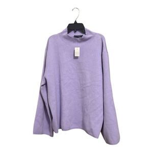 Ann Taylor Women’s Shimmer Purple Mock Neck Sweater
